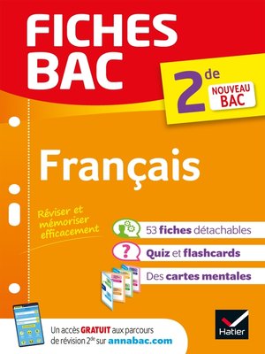 cover image of Fiches bac Français 2de